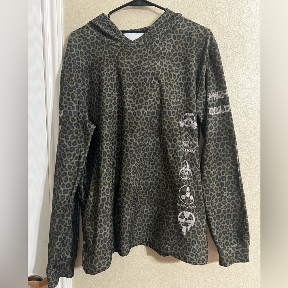 Blackmilk Clothing - Cheetah Biohazard Radioactive Hoodie - Size S
